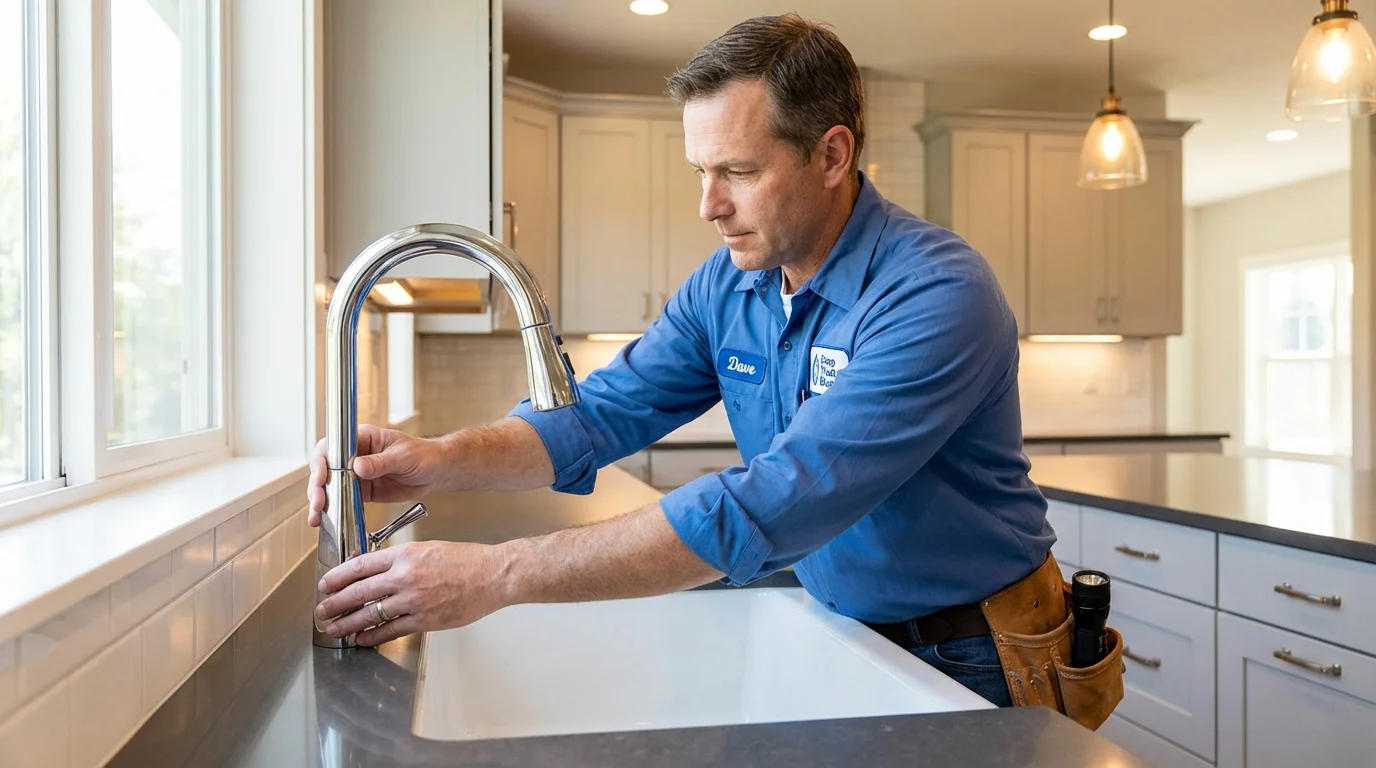 Kitchen faucet installation by Johns Plumbing LLC in Antrim
